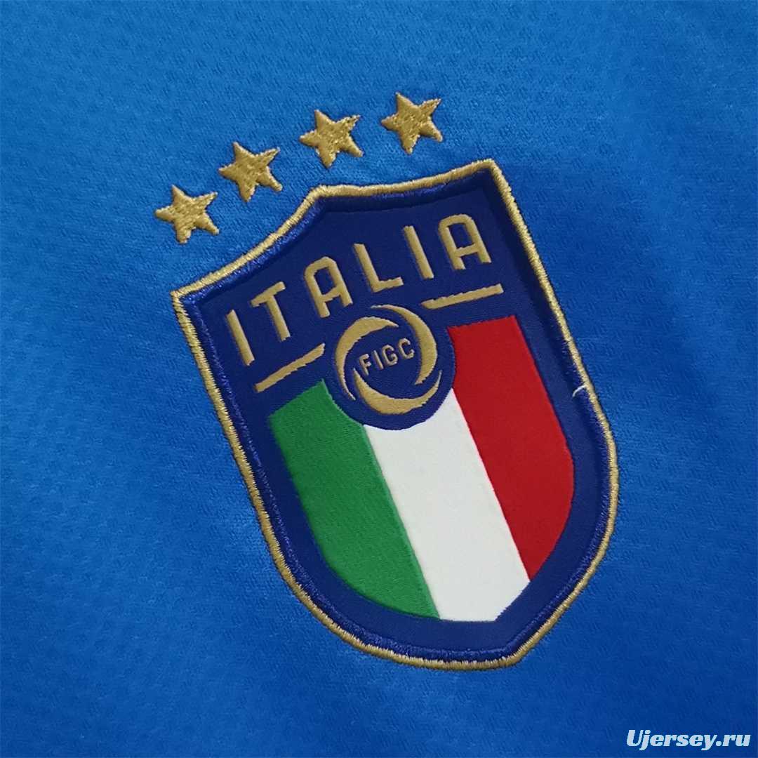 2022 Italy Home Soccer Jersey With Nations League Patch