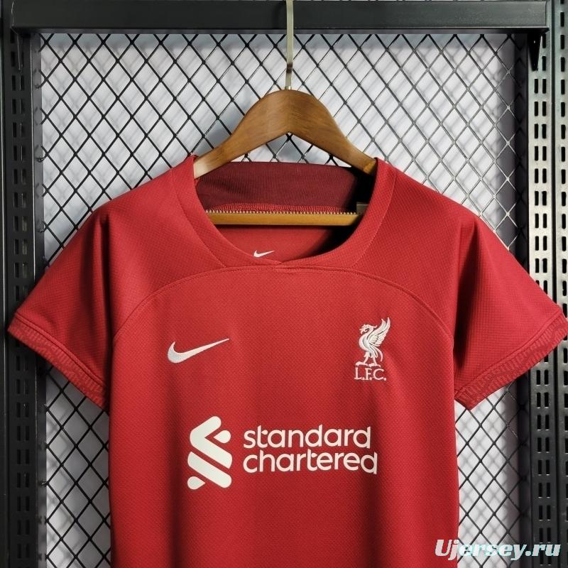 22/23 Women's Liverpool Home Soccer Jersey