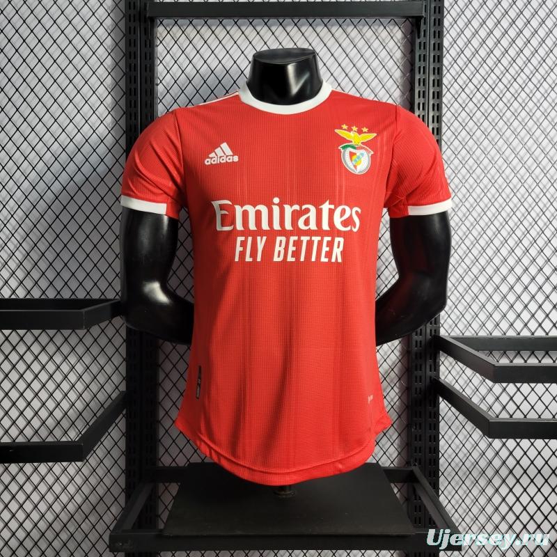 22/23 Player Version Benfica Home Soccer Jersey