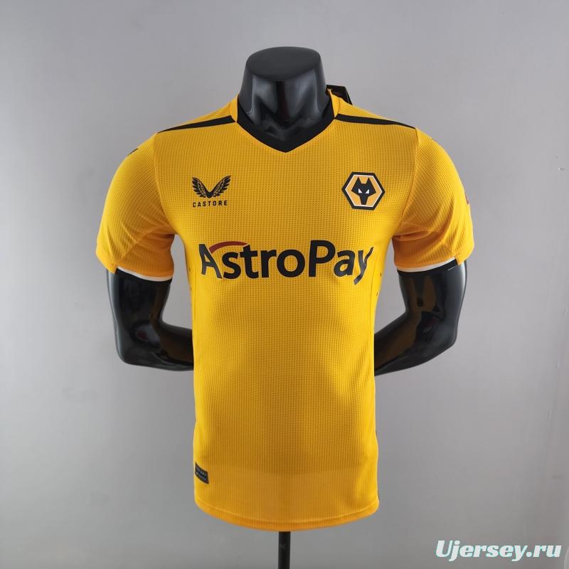 Player Version 22/23 Wolverhampton Wanderers Home Soccer Jersey