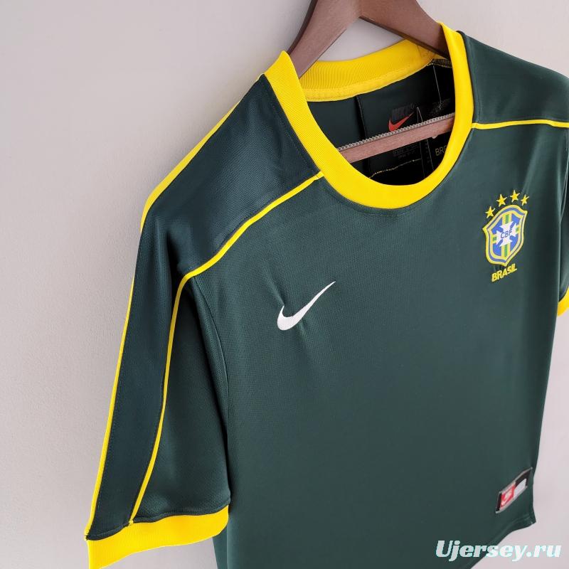 Retro Goalkeeper Brazil 1998 Dark Green Jersey