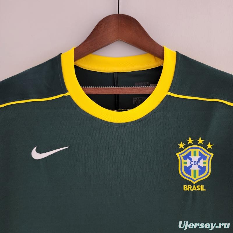 Retro Goalkeeper Brazil 1998 Dark Green Jersey