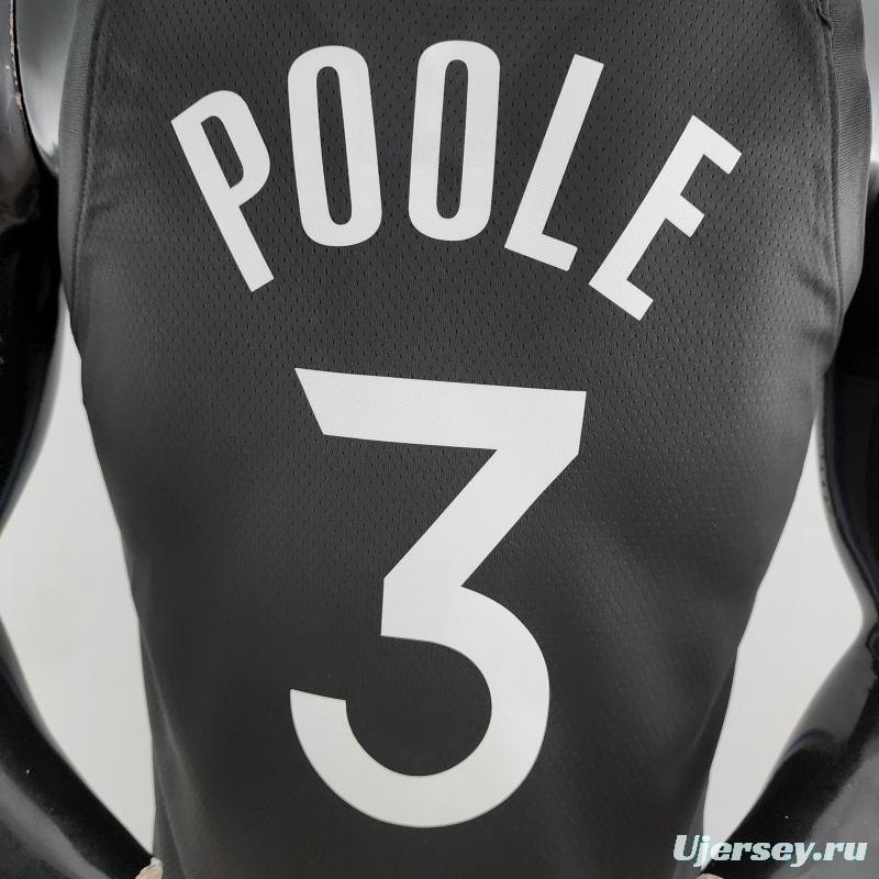 2020 POOLE#3 Warriors City Edition Black &amp; Grey NBA Jersey