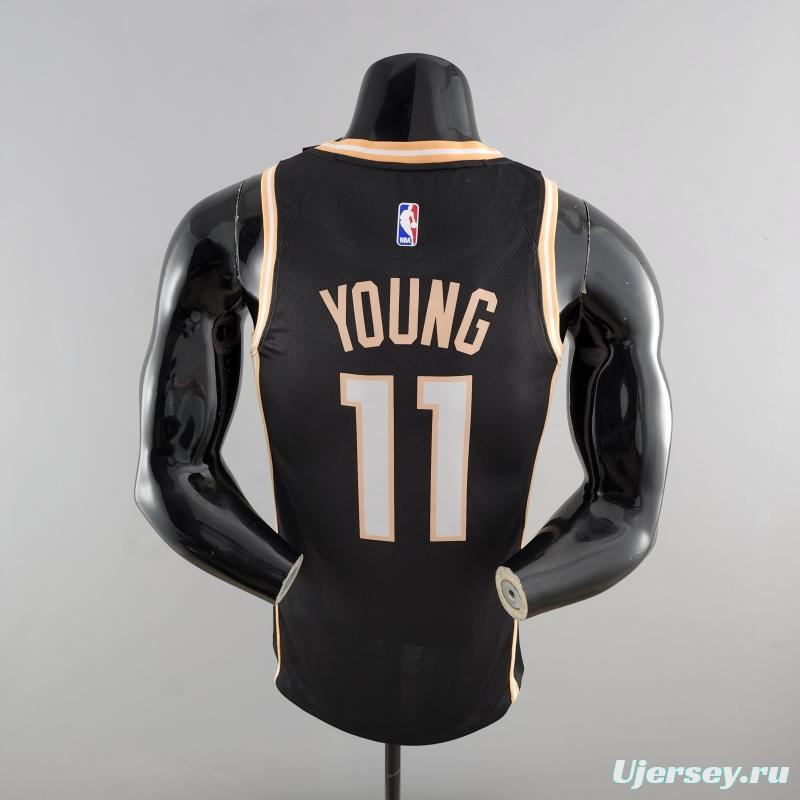 Atlanta Hawks Young #11 Limited Black NBA Jersey