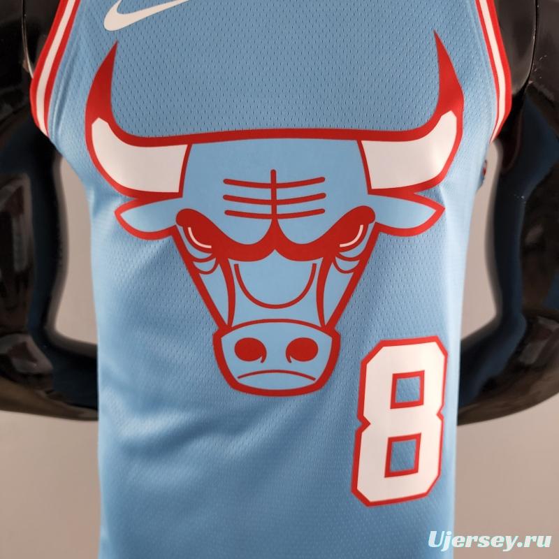 Chicago Bulls LAVINE #8 Blue NBA Jersey