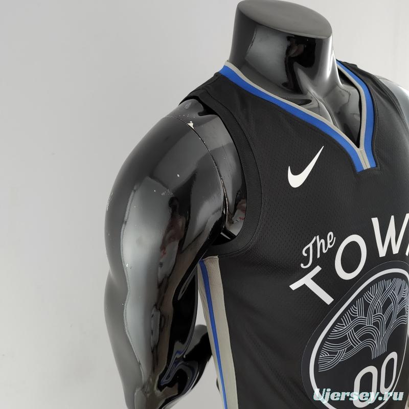 2020 KUMINGA#00 Warriors City Edition Black And Grey NBA Jersey
