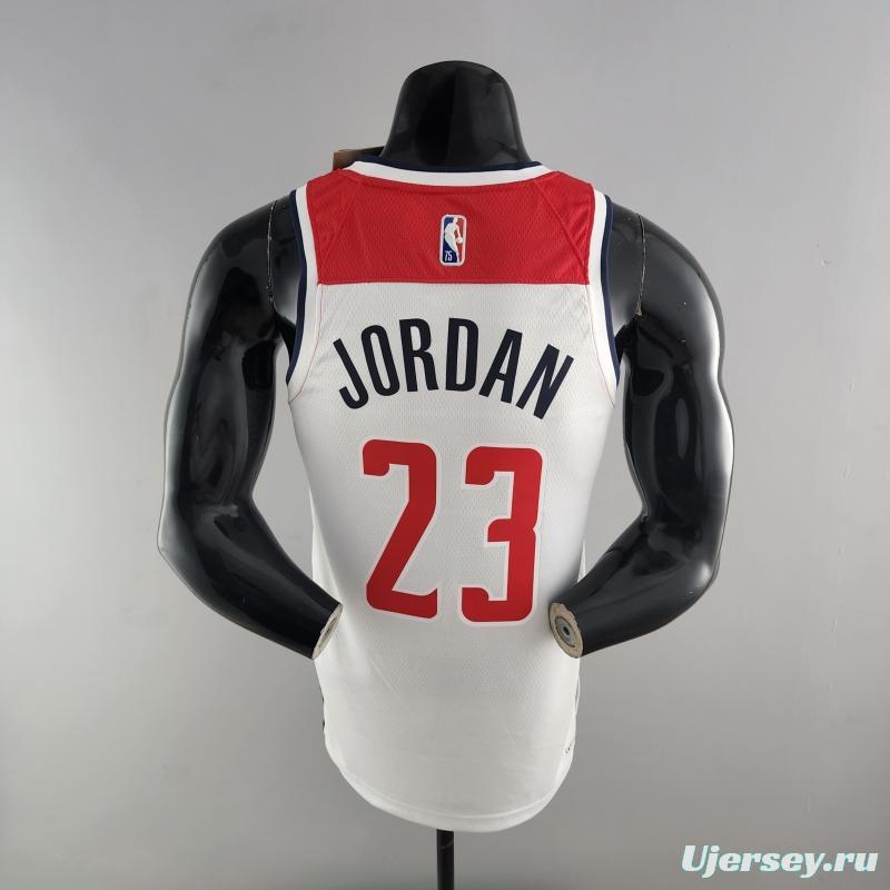 75th Anniversary JORDAN #23 Wizards Black Red White NBA Jersey