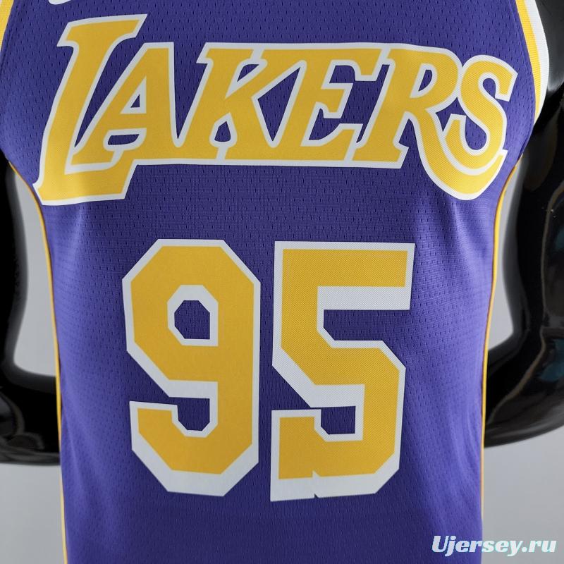 TOSCANO #95 Los Angeles Lakers Purple NBA Jersey