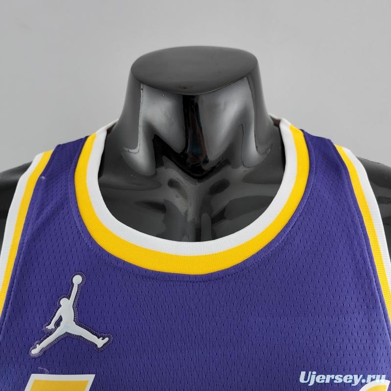 75th Anniversary TOSCANO #95 Los Angeles Lakers Jordan Purple NBA Jersey