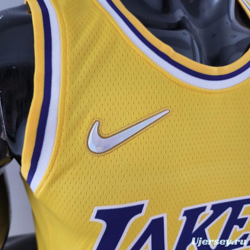 75th Anniversary IRVING #11 Los Angeles Lakers Yellow NBA Jersey