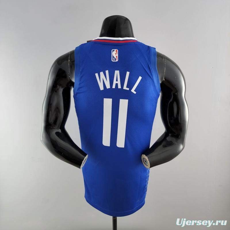 75th Anniversary WALL#11 Los Angeles Clippers NBA Jersey Blue