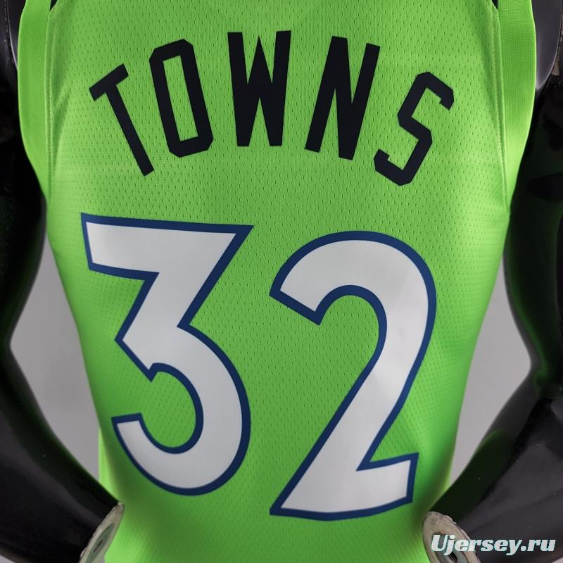 Minnesota Timberwolves TOWNS#32 Air Jordan NBA Jersey Blue