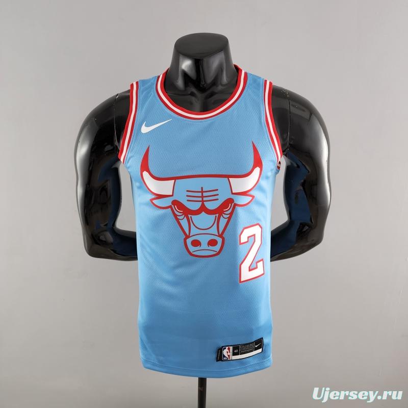 Chicago Bulls BALL#2 Blue NBA Jersey
