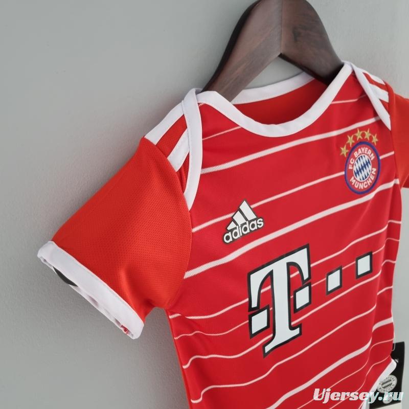 22/23 Bayern Munich Home Baby KM#0027 9-12 Soccer Jersey