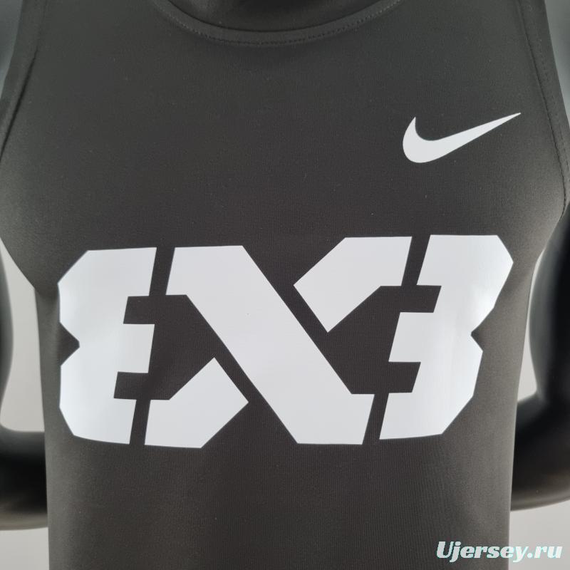 2022 Nike Black Vest Shirts "3X3 Logo"#K000197