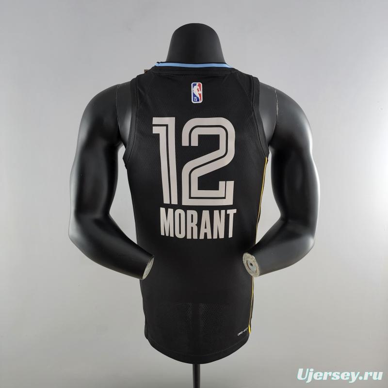 MORANT#12 Memphis Grizzlies Honor Edition Black NBA Jersey