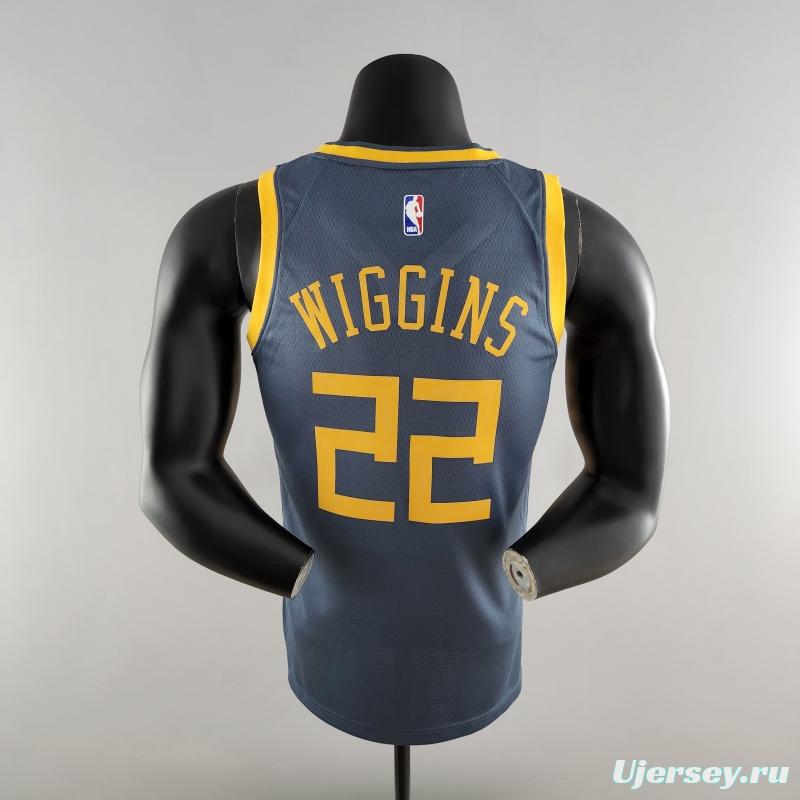 2018 WIGGINS #22 Golden State Warriors Grey NBA Jersey