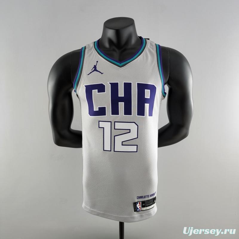 2019 NBA Oubre Jr. #12 Charlotte Hornets Grey Jersey