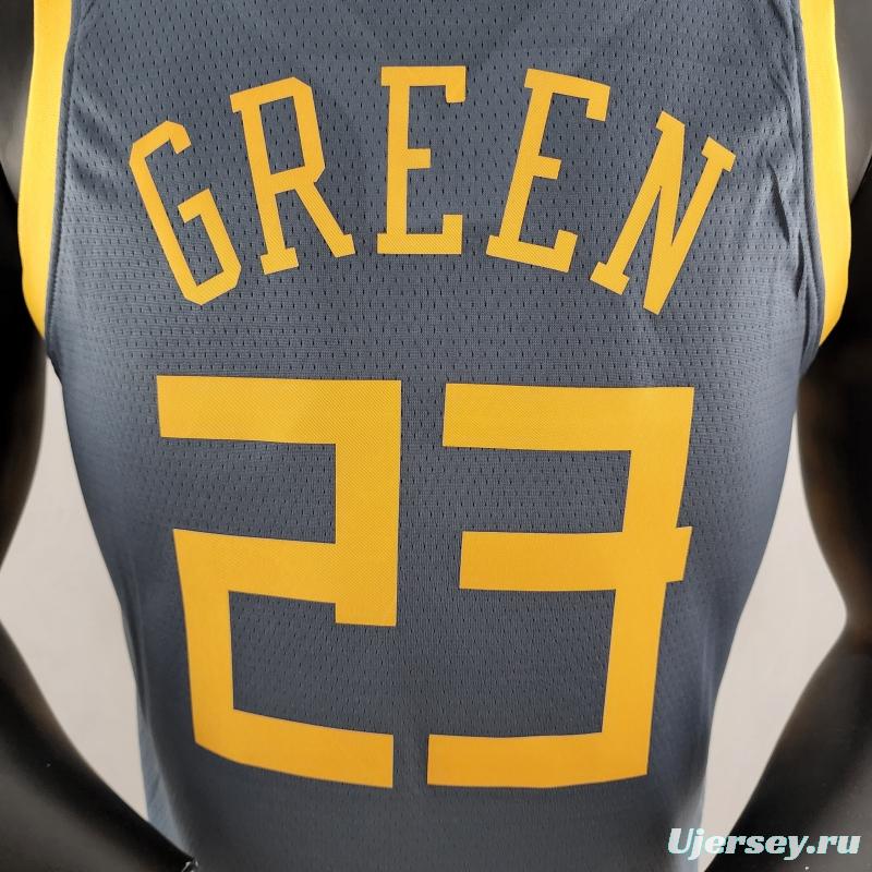 2018 GREEN #23 Golden State Warriors Grey NBA Jersey