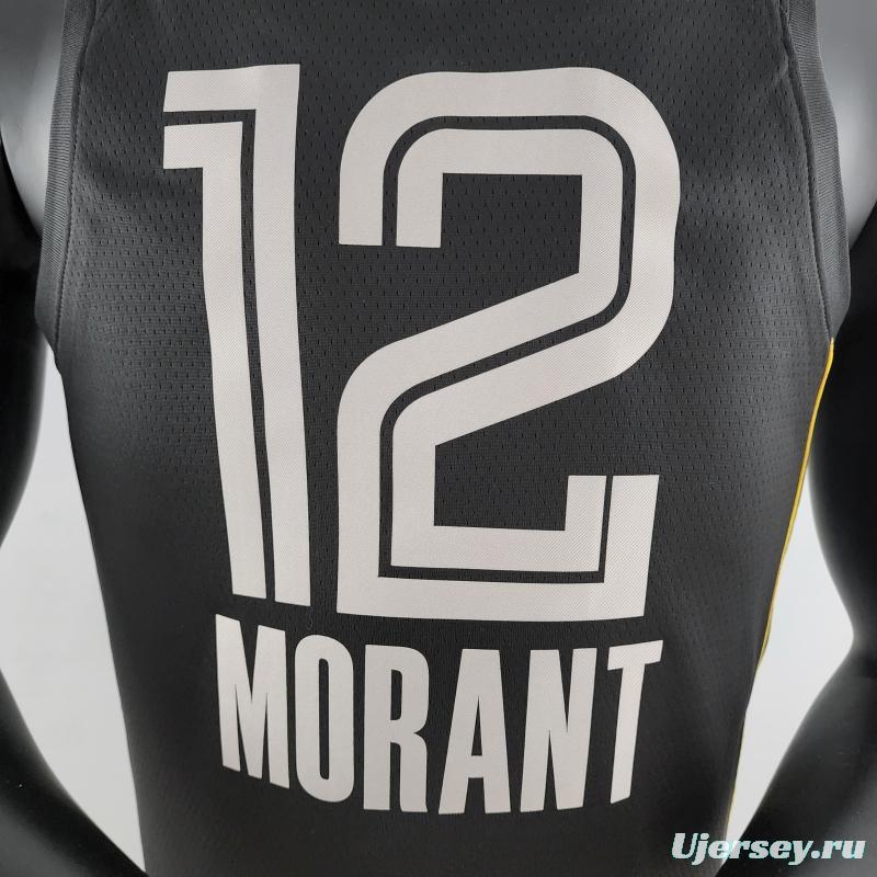 MORANT#12 Memphis Grizzlies Honor Edition Black NBA Jersey