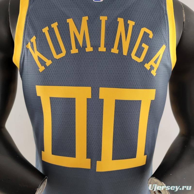 2018 KUMINGA#00 Golden State Warriors Grey NBA Jersey