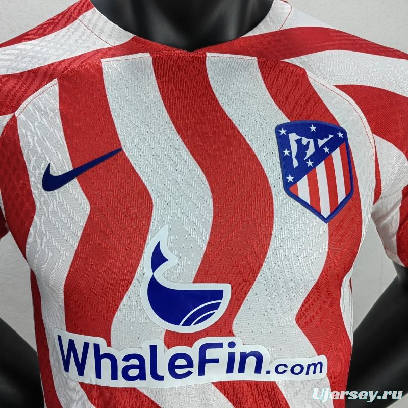 Player Version 22/23 Atletico Madrid Home Soccer Jersey