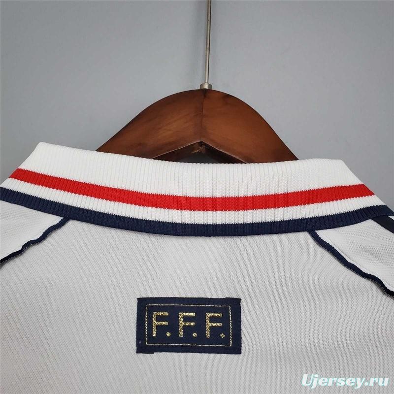 Retro 1998 France Away White Soccer Jersey