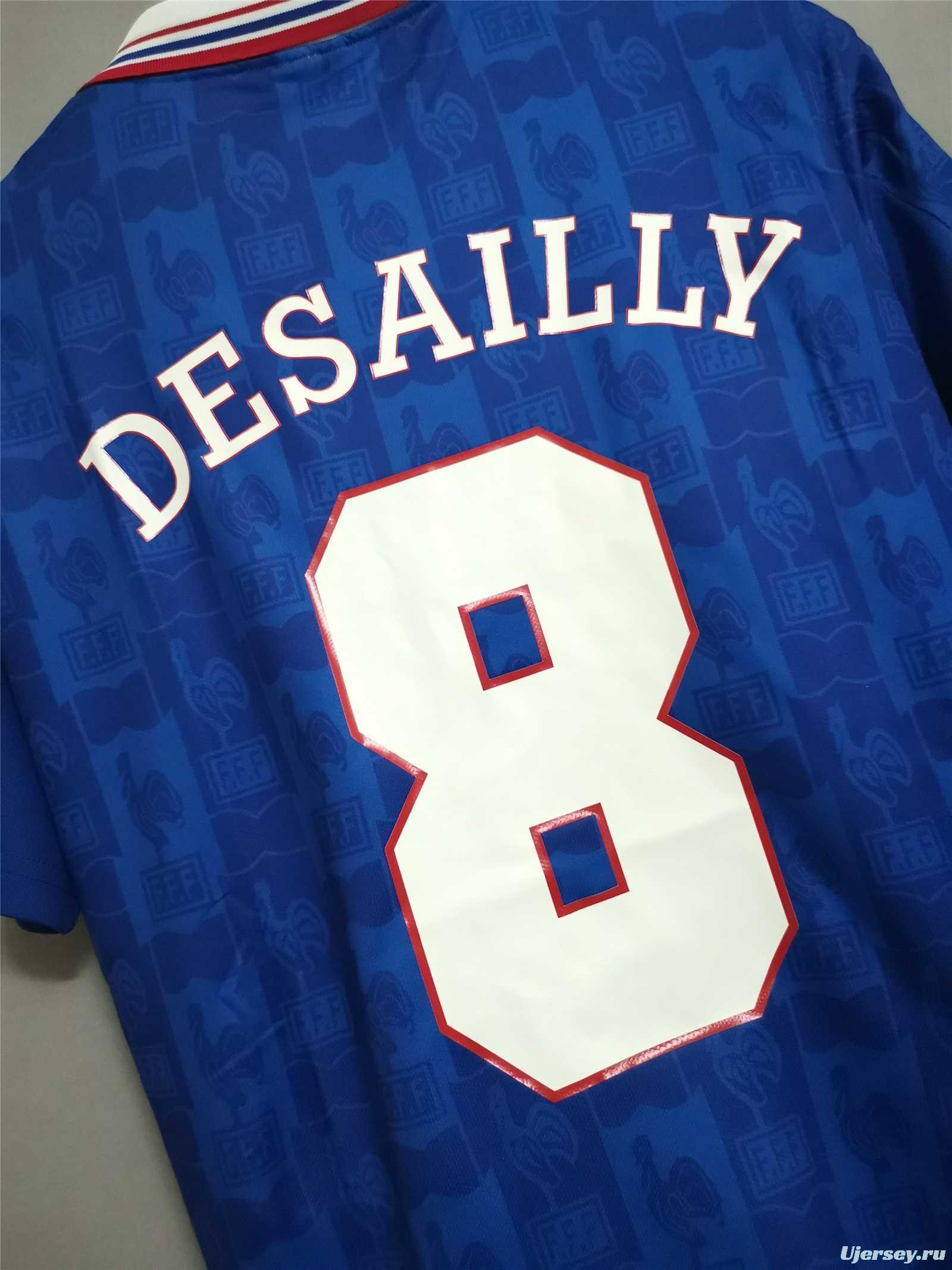 Retro 1996 France Home Blue Soccer Jersey