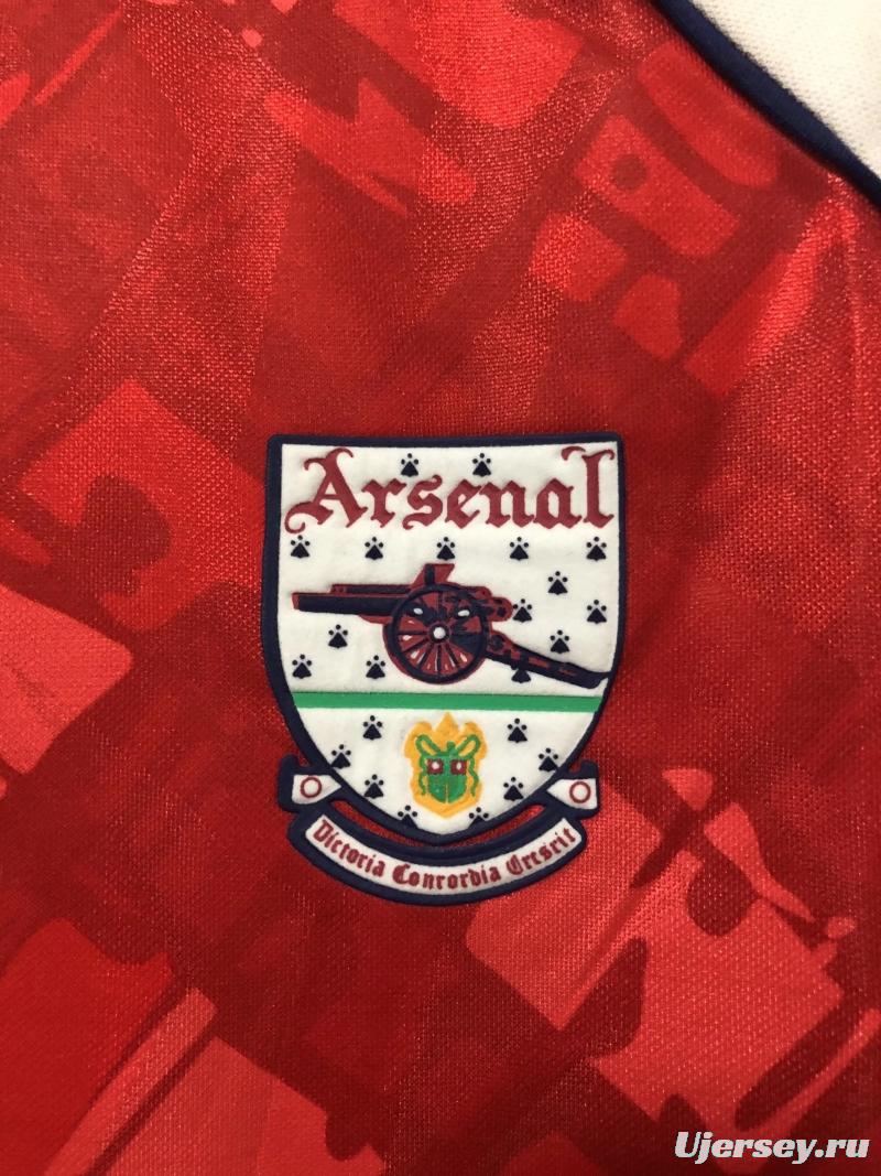 Retro 90/92 Arsenal Home Soccer Jersey