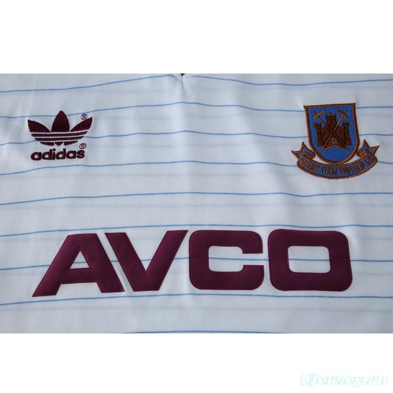 Retro 86/87 West Ham United Away White Jersey