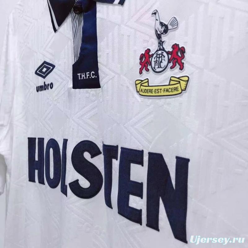 Retro 92/94 Tottenham Hotspur Home Soccer Jersey