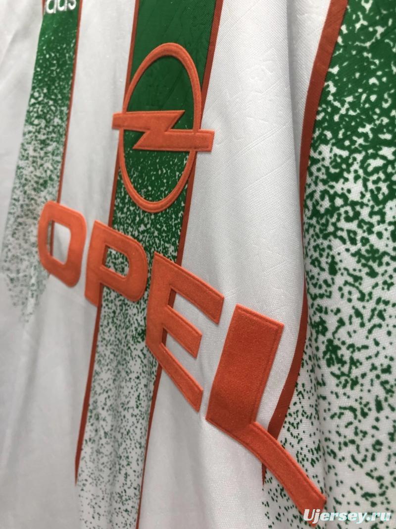 Retro 1994 Ireland Away White With OPEL Sponpsor Soccer Jersey