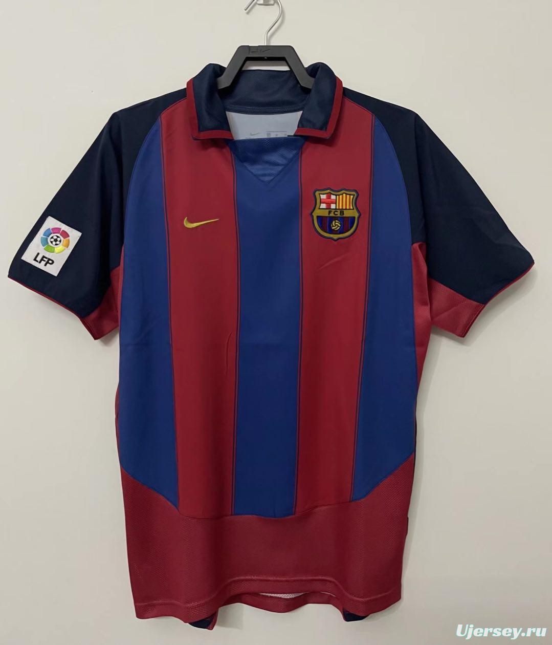 Retro 03/04 Barcelona Home Soccer Jersey