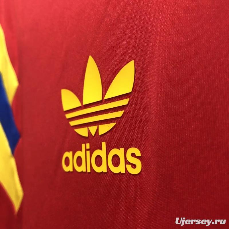 Retro 1990 Colombia Away Red Soccer Jersey