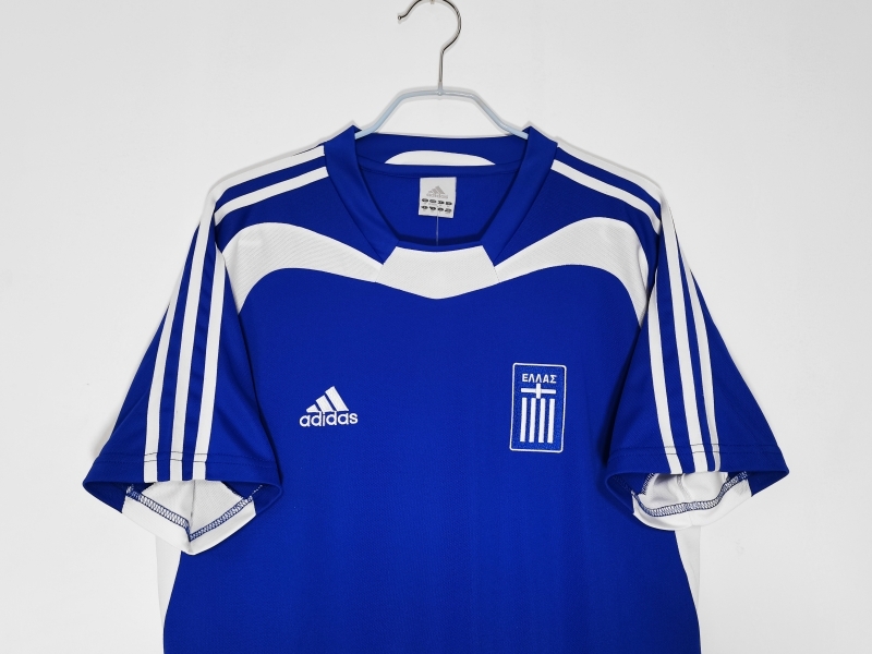 Retro 2004 Greece Home Soccer Jersey