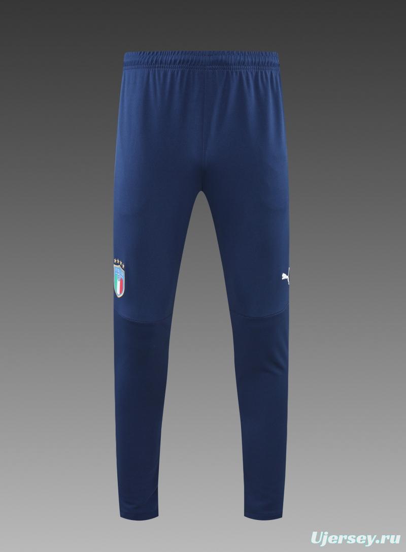 2022 Italy Blue Half Zipper Tracksuit