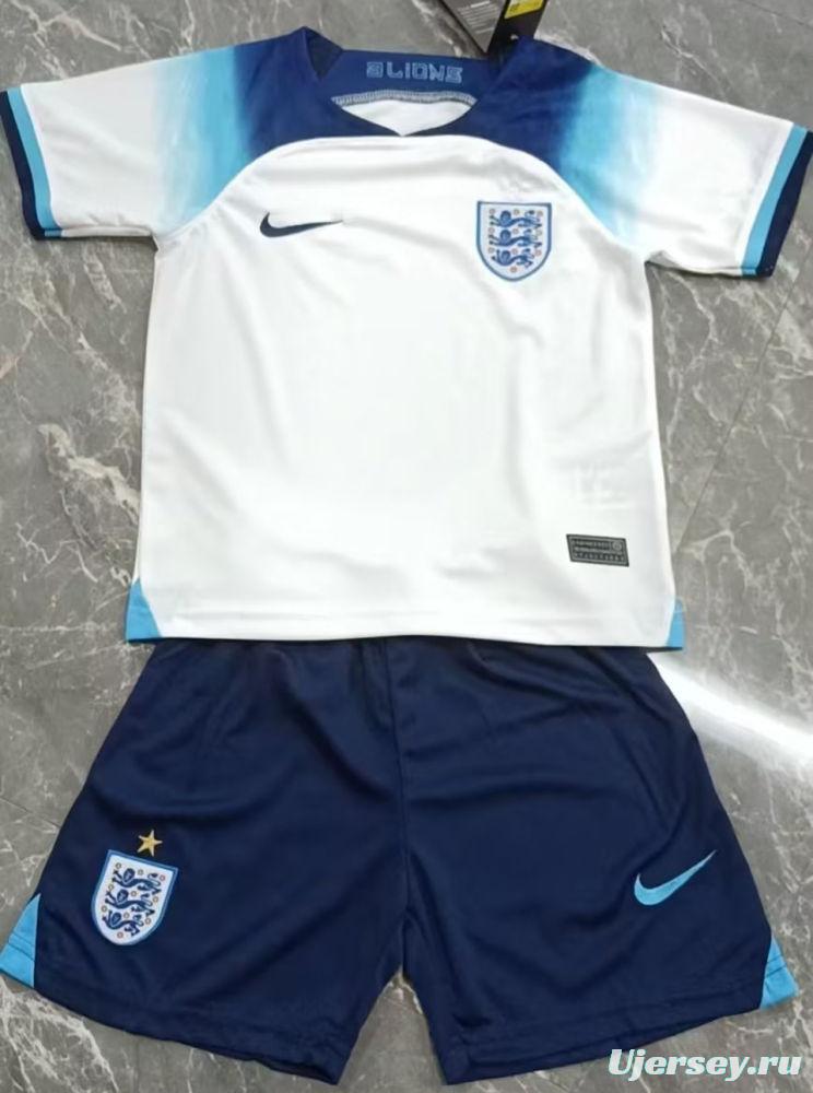 Kids 2022 England Home Soccer Jersey