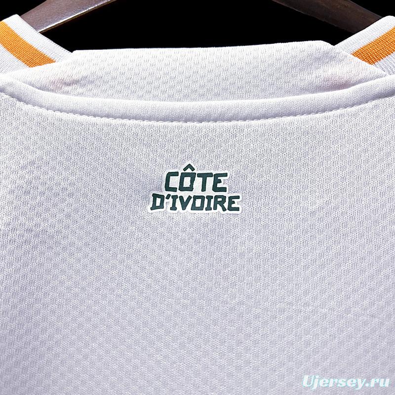 22/23 IVORY COAST Away White Jersey