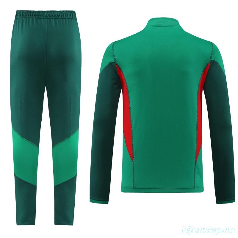 2022 Mexico Green Full Zipper Tracksuit