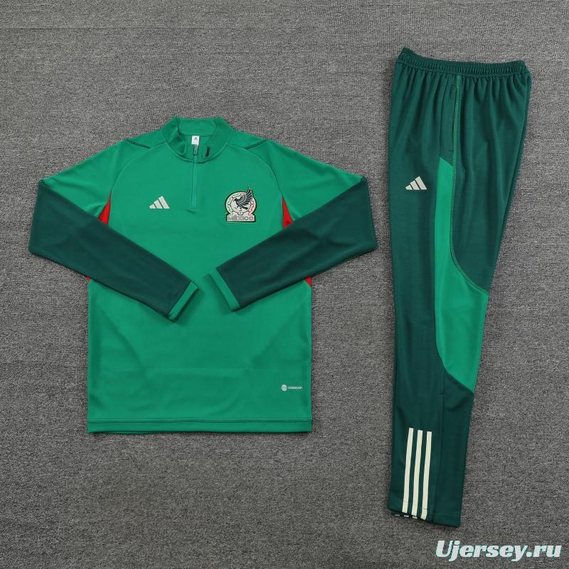 2022 Mexico Green Full Zipper Tracksuit