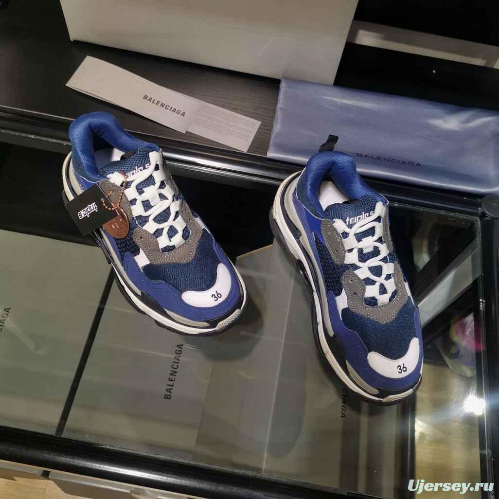 Men/Women Balenciaga Triple S Sneaker Blue Item Ab5580330