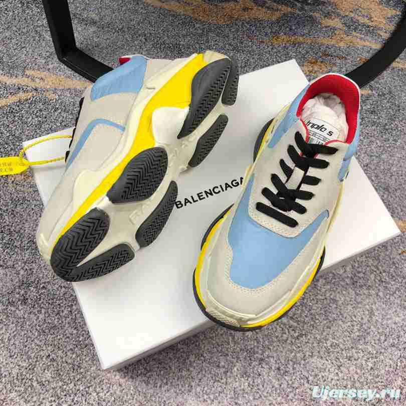 Men Balenciaga Triple-S 2 Skyblue/Grey