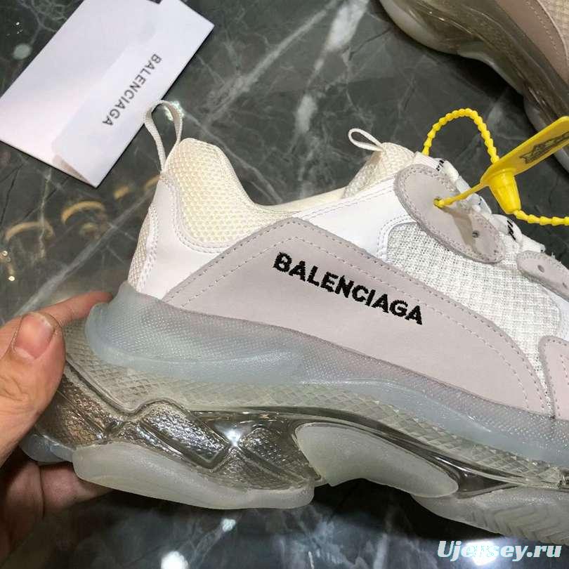 Men/Women Balenciaga Triple S MutiColor Clear Sole White Sneaker Item 6380380