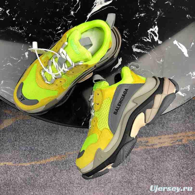 Men Balenciaga Triple-S Sneaker Multi-Color Green/Brown