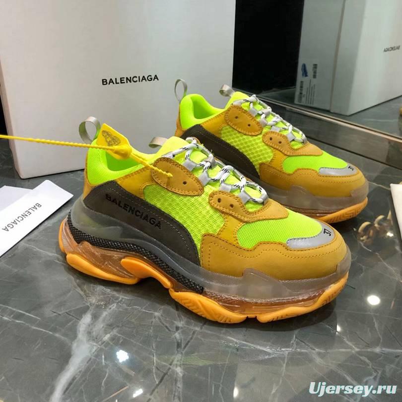 Men/Women Balenciaga Triple S MutiColor Clear Sole Green/Brown Sneaker  Item 6380380