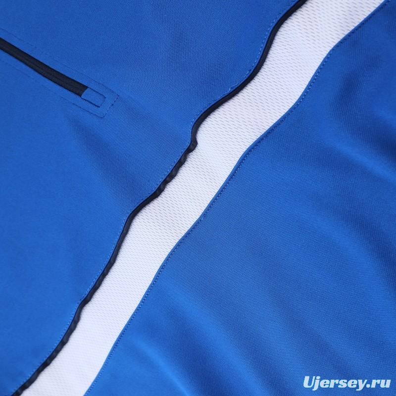 2023 NIKE Blue Black Half Zipper Jacket +Pants