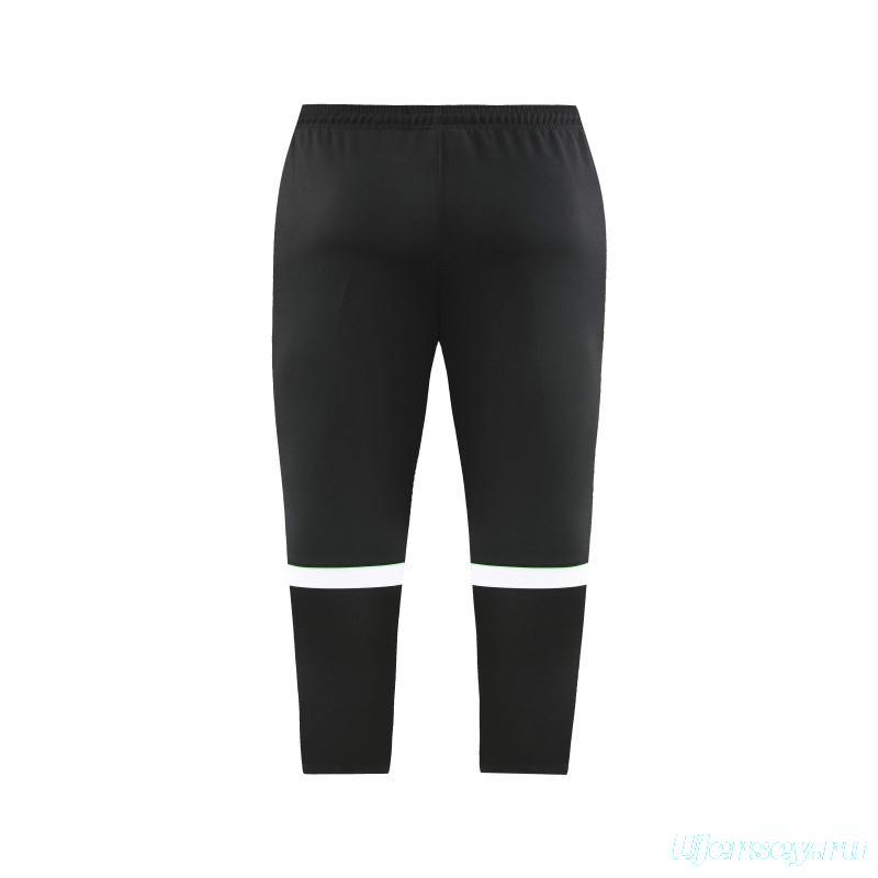 2023 NIKE Black Green Half Zipper Jacket +Pants