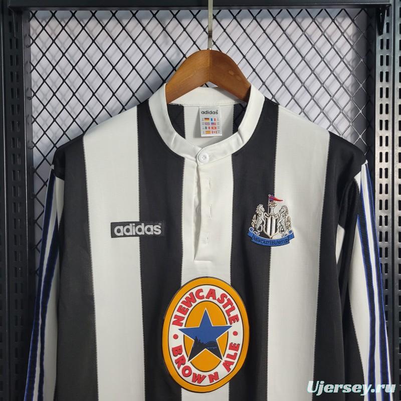 Retro 1995-97 Long Sleeve Newcastle Home Soccer Jersey