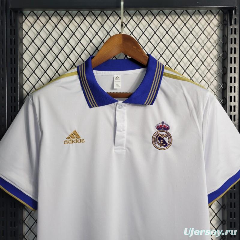 23-24 Real Madrid White POLO Jersey