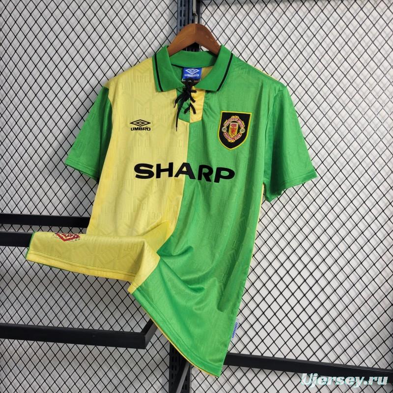 Retro 1992/94 Manchester United Third Green Jersey